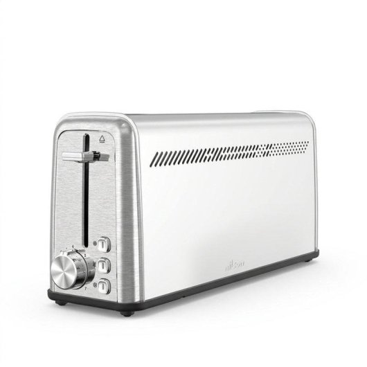 Tostadora Nilson Life Inox Ranura Larga con Calientabollos 7 Niveles
