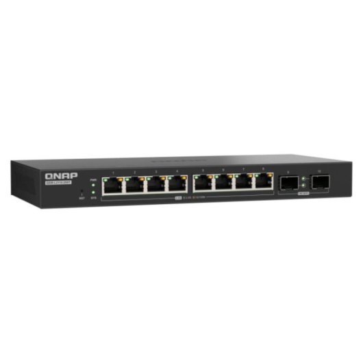 Comutador QNAP QSW-L2110-2S8T 8x 2.5GbE + 2x SFP+ 10GbE