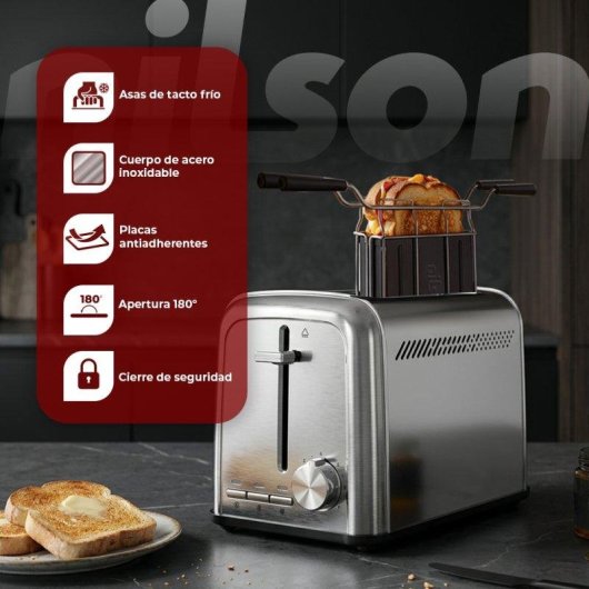 Accesorio Sandwichera Nilson Life para Tostador con Rejilla Acero Inoxidable