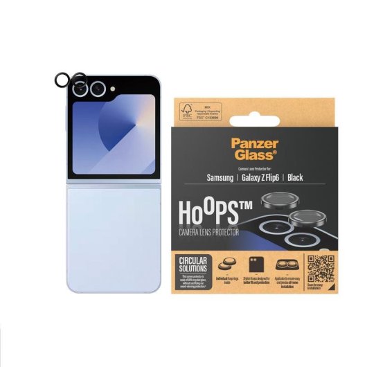 Protetor PanzerGlass Hoops Samsung Galaxy Z Flip6 Preto