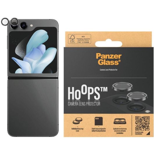 Protetor PanzerGlass Hoops Samsung Galaxy Z Flip6 Preto