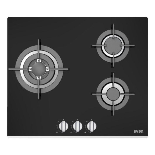 Placa de gas Svan SGW3602N 60 cm 3 quemadores Wok