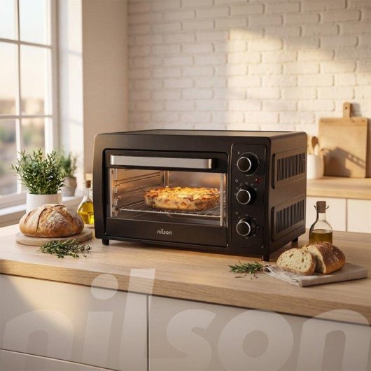 Horno Sobremesa Nilson Life 28L 1500W 5 Funciones Negro