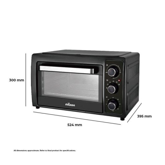 Horno Sobremesa Nilson Life 28L 1500W 5 Funciones Negro