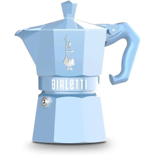 Máquina de café italiana Bialetti Moka Exclusive Alumínio Azul 3 Xícaras