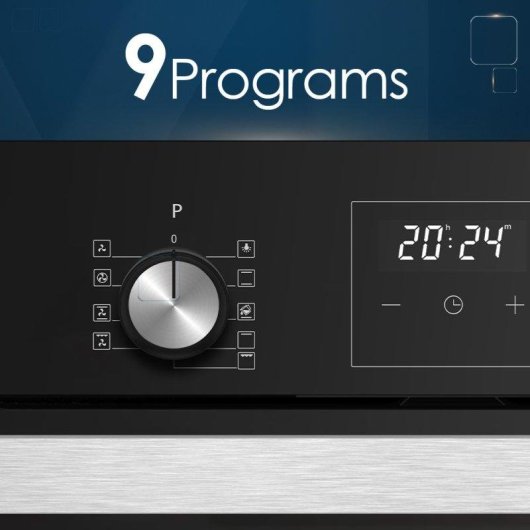 Horno Multifunción Hyundai HHM10800DCN 80L 60cm Hidrolítico A Negro