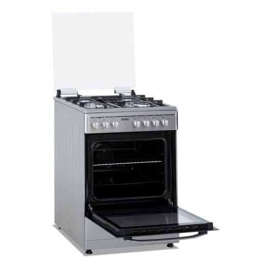 Cocina Mixta Svan SKMW4601X 60 cm 4 Quemadores Horno 56 l