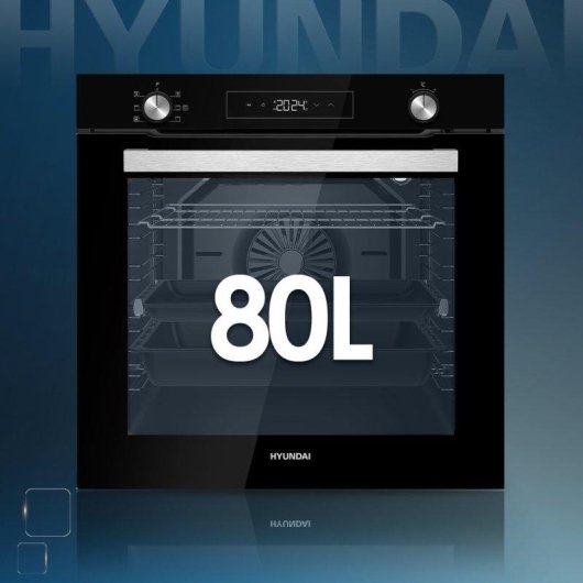 Horno Multifunción Hyundai HHMP15800DN 80L 60cm Pirolítico A AirFryer Negro