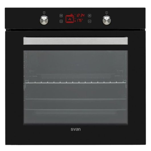 Horno Multifunción Svan SVH375N 78L 60cm Hidrolítico A 10 programas Cristal Negro