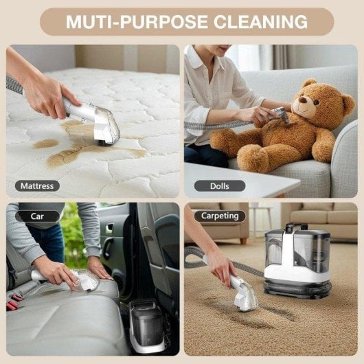 Aspiradora de Tapicerías Teendow C3 450W 12000Pa 1000ml Ligera y Compacta