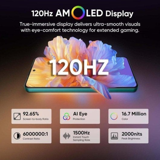 Realme 14 5G 8GB 6.67" 256GB Negro batería 6000 mAh
