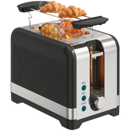 Tostadora Welltin 930W 7 Niveles 2 Rebanadas Negro