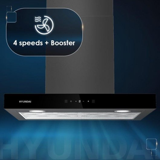 Campana extractora Hyundai HCTT60DCB00 Doble tiro 60 cm Booster