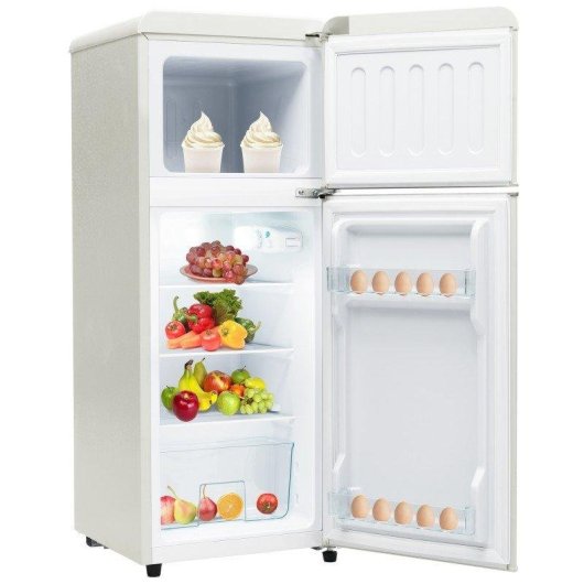 Frigorífico Mini Welltin Dos Puertas Defrost 105,5cm 92L D Blanco crema