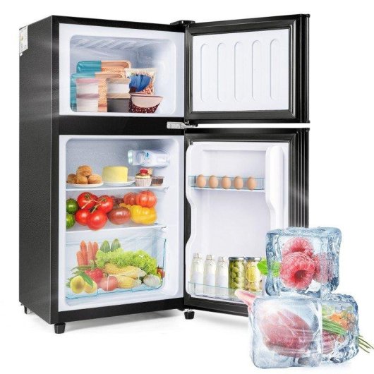 Frigorífico Dos Puertas Welltin Compacto 86,8cm 60L E Negro