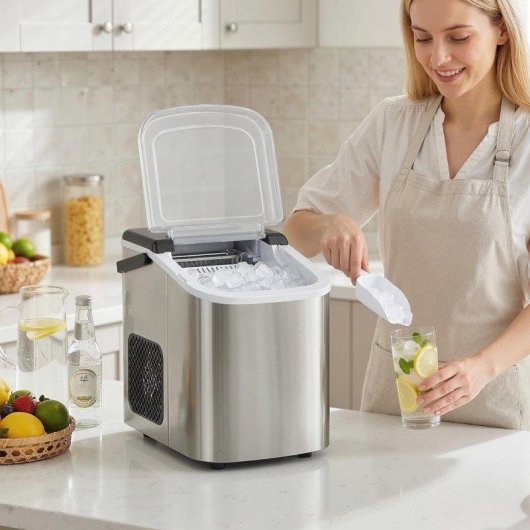 Eis maschine Welltin IM01S 12 kg/Tag, 9 Eiswuerfel