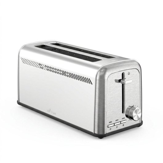 Tostadora Nilson Life Acero Inoxidable 2 Ranuras 1500W Calientabollos 7 Niveles