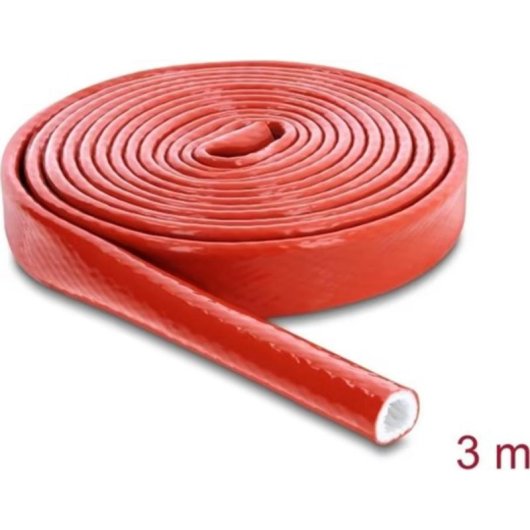 Manguito de cable Delock rojo silicona 300 cm