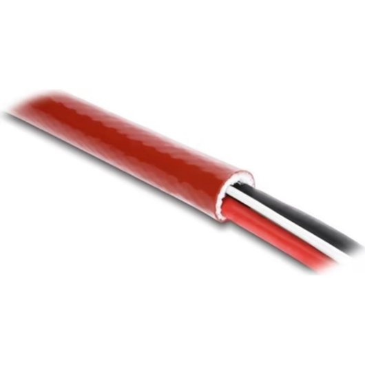 Manguito de cable Delock rojo silicona 300 cm