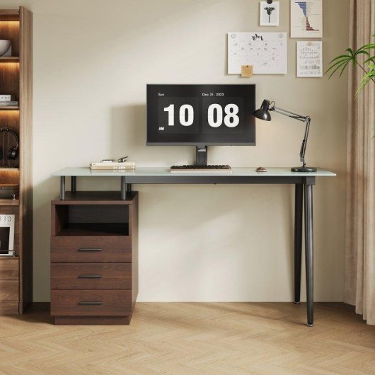 Schreibtisch Kristall Modern Welltin NK000303AAD 3 Schubladen