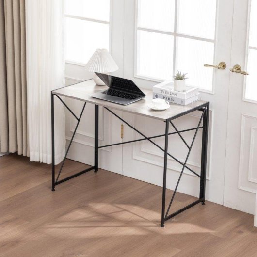 Scrivania Welltin W5182 compatta 99x50 cm legno naturale