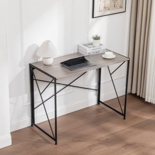 Scrivania Welltin W5182 compatta 99x50 cm legno naturale