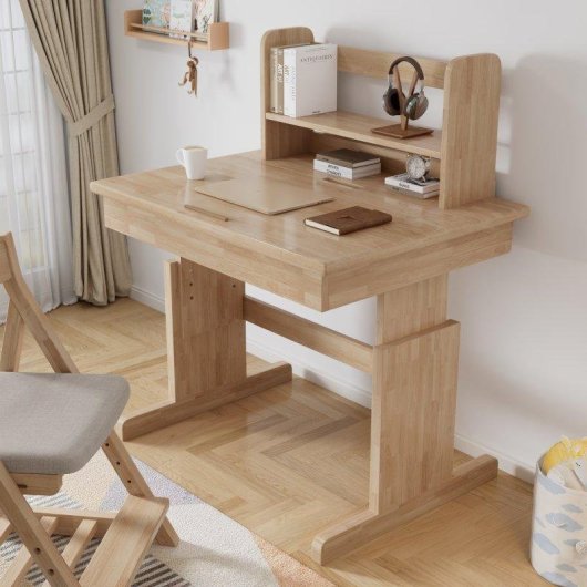 Escritorio Infantil Welltin N622p Madera Maciza Regulable Tablero Inclinable 80x60cm