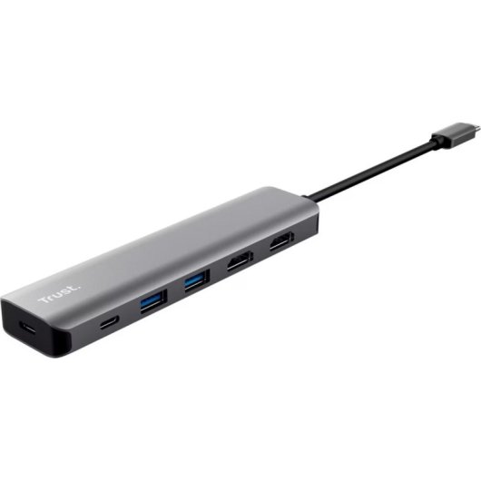 Station d'accueil Trust Dalyx 6-en-1 USB-C USB-A 3.0 HDMI double 85W