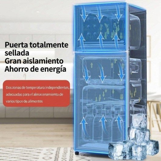 Frigorífico Dos Puertas Welltin Retro Defrost 105,5cm 92L D Rojo