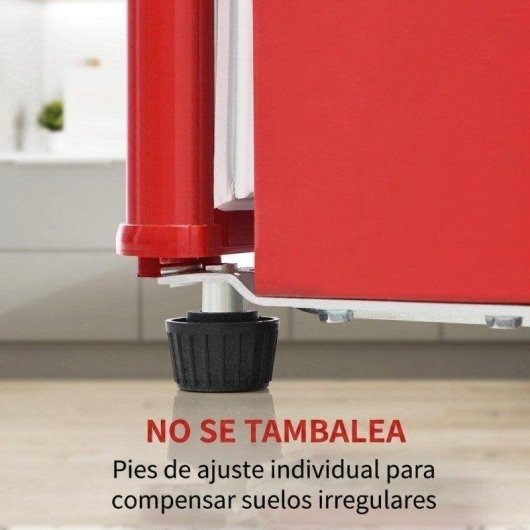 Frigorífico Dos Puertas Welltin Retro Defrost 105,5cm 92L D Rojo