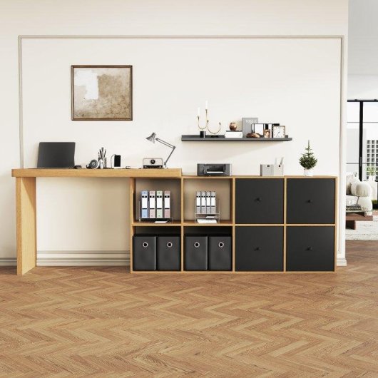 Secretária em L Welltin N880P4180134S MDF 4cm Giratória 360° com Gavetas