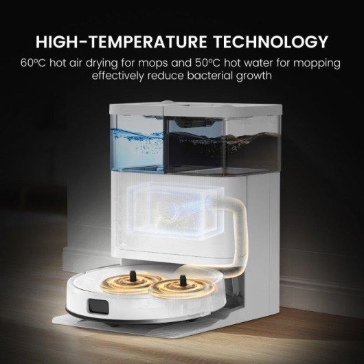 Robot Aspirador y Fregasuelos Teendow D63S Ultra con Autovaciado 10000 Pa