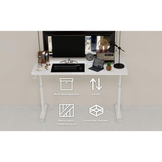 Bureau réglable Welltin W3301 120x60 cm compact et ergonomique