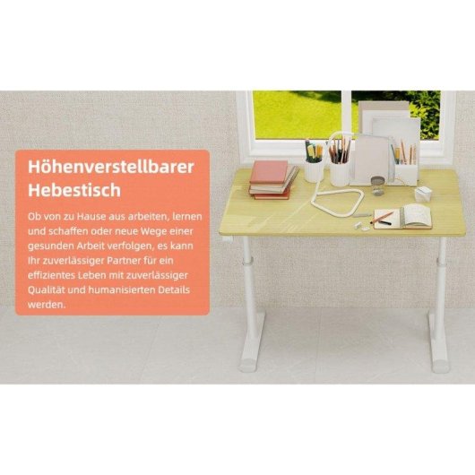 Scrivania regolabile Welltin W3301 100x60cm compatta e versatile