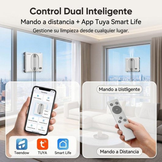 Robot limpiacristales Teendow HW225A 5500Pa 500mAh Múltiples Rutas App