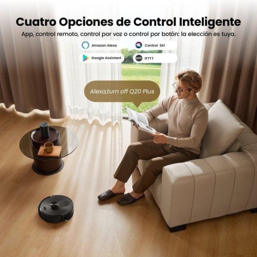 Aspirador robot sem Saco Proscenic Q20Plus 15000 Pa 200 min Autonomia Antiemaranhamento