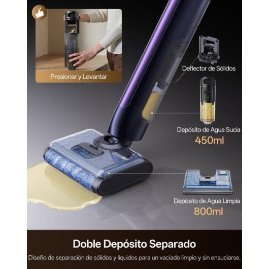 Aspirapolvere senza Fili Ultenic Autopulente 65 min Aspira e Lava