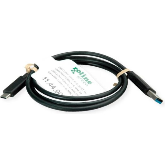 Cable USB 3.2 Gen 1 Roline USB-A a USB-C 3 metros blindado negro