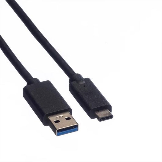 Cable USB C Roline 11.02.9008 USB 3.2 Gen 1 3 m negro con contactos dorados