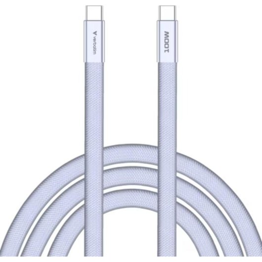 USB-C Kabel Verbatim 100W 1,2 m Lila Schnellladung