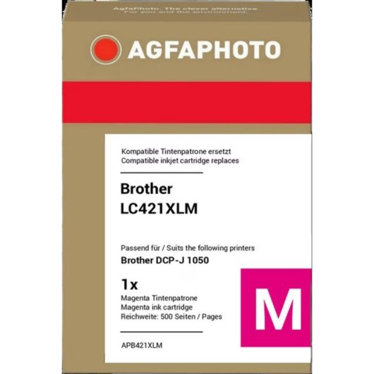 Cartucho Tinta XL Magenta AGFAPHOTO para impresoras Brother