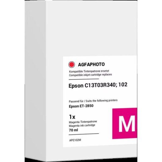 Cartucho de tinta compatible AGFAPHOTO APE102M Magenta