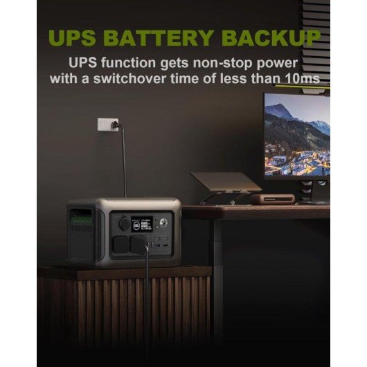 Station d’énergie Allpowers R600 299Wh 8 ports LiFePO4 Charge rapide solaire UPS