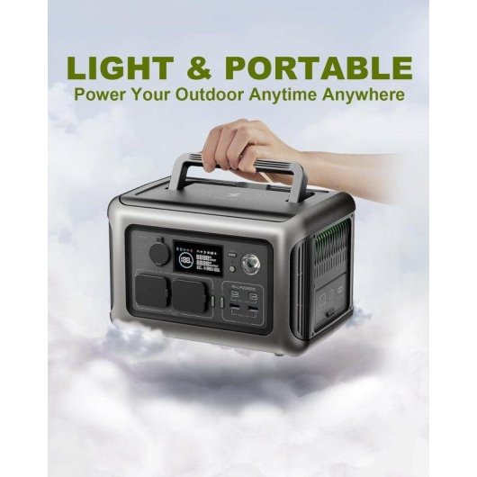 Station d’énergie Allpowers R600 299Wh 8 ports LiFePO4 Charge rapide solaire UPS