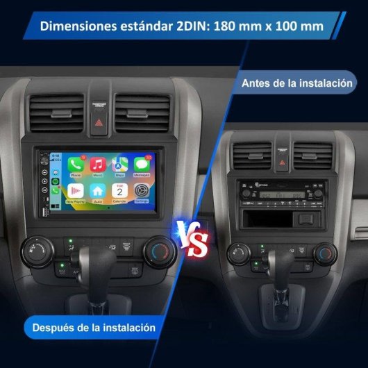 Autoradio Junsun 2din 7" mit kabellosem CarPlay und Android Auto