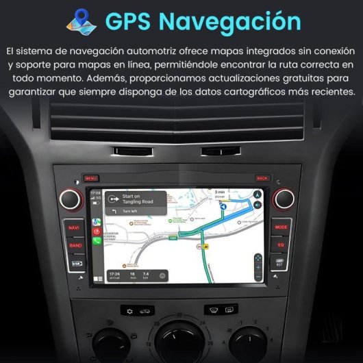 Autoradio JUNSUN 7 Zoll Android 15 CarPlay GPS Opel Meriva Corsa Astra Schwarz
