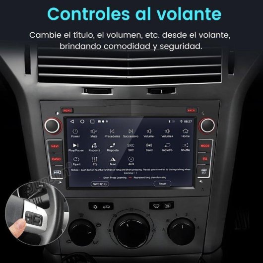 Autoradio JUNSUN 7 Zoll Android 15 CarPlay GPS Opel Meriva Corsa Astra Schwarz