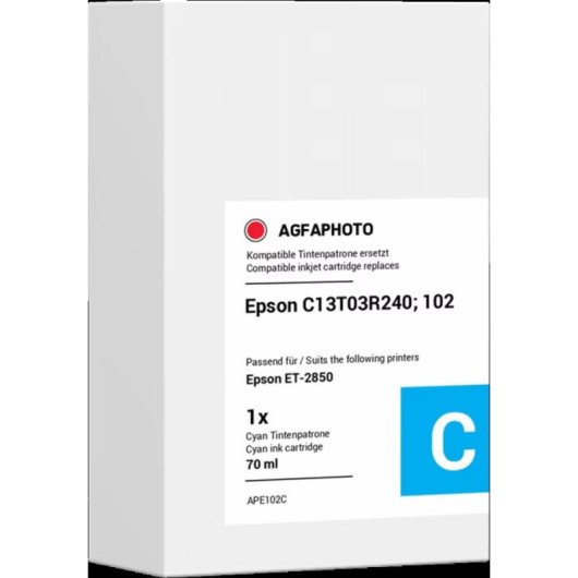 Cartucho de tinta compatible AGFAPHOTO Cyan para Epson