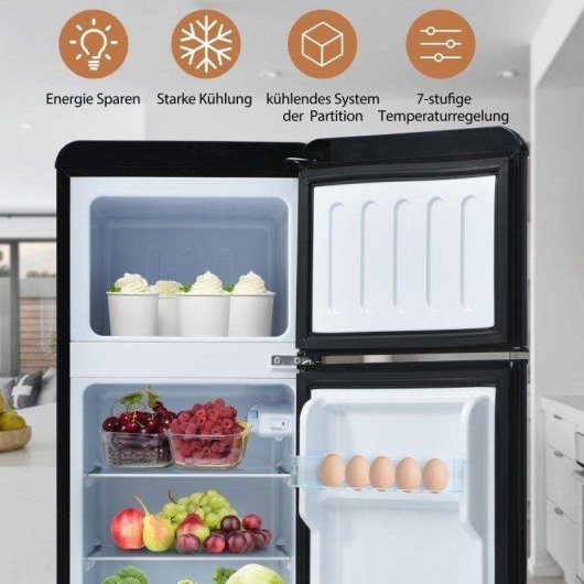 Frigorífico Dos Puertas Welltin Retro Defrost 105,5cm 92L D Blanco