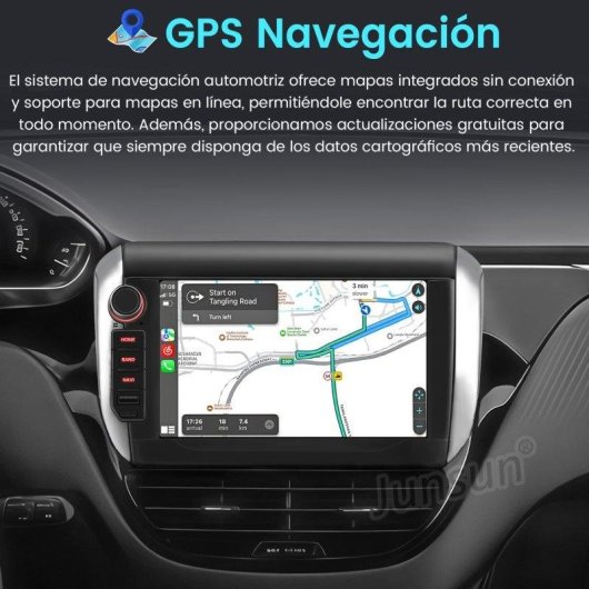 Autoradio JUNSUN Peugeot 208/2008 Android 15 8" 2+64GB CarPlay GPS